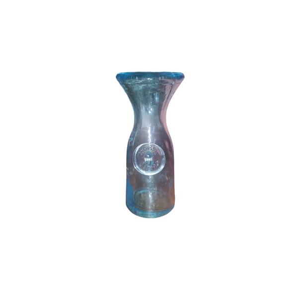 Vintage Thick Clear Glass Wine Decanter Carafe pourer "Roma Litro" Made in Italy - Picture 1 of 4